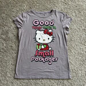 Hello Kitty Size XL Grey Short Sleeve Top